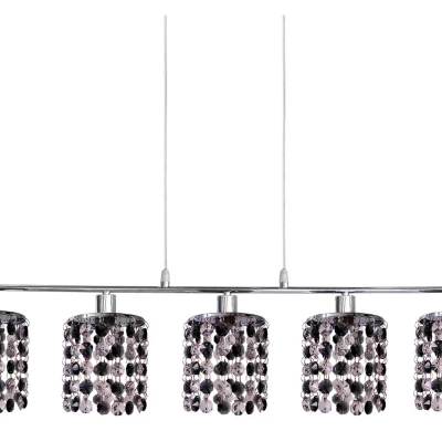 Art deco závěsné osvětlení ROYAL - 5xG9, 40W, chromované / černé