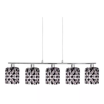 Art deco závěsné osvětlení ROYAL - 5xG9, 40W, chromované / černé
