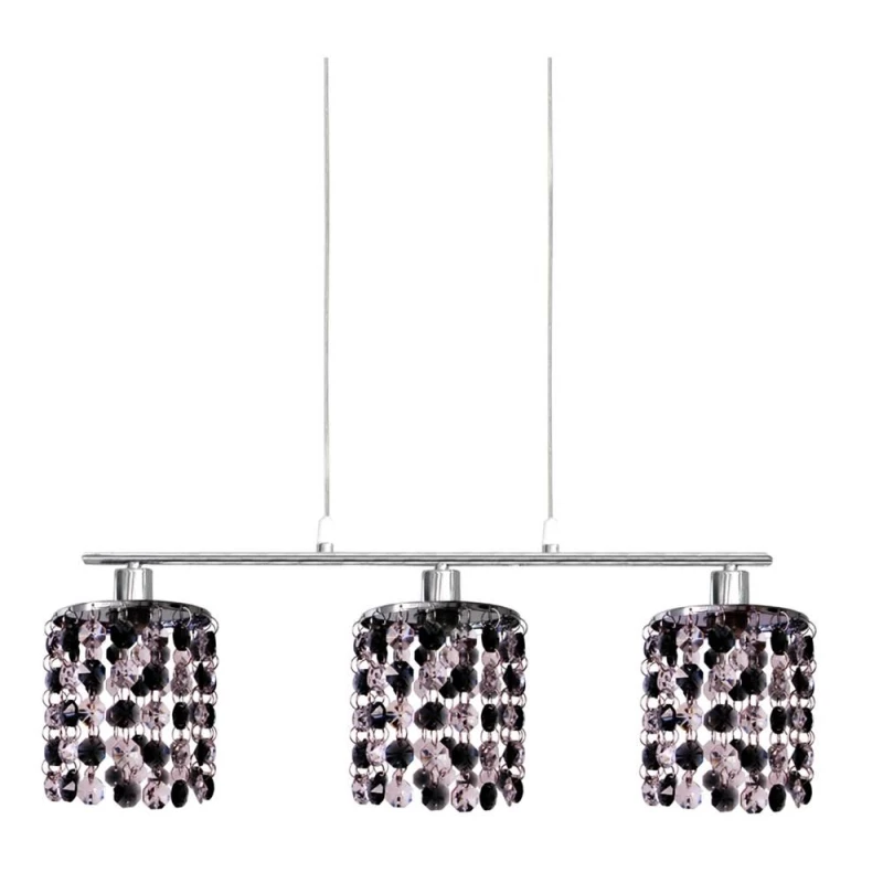 Art deco závěsné osvětlení ROYAL - 3xG9, 40W, chromované / černé