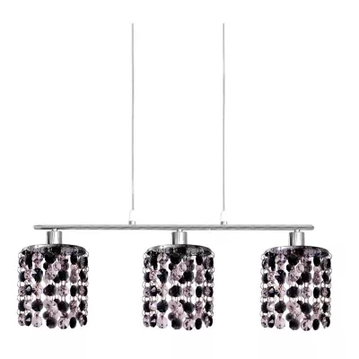 Art deco závěsné osvětlení ROYAL - 3xG9, 40W, chromované / černé