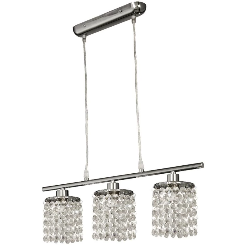 Art deco závěsné osvětlení ROYAL - 3xG9, 40W, chromované / čiré