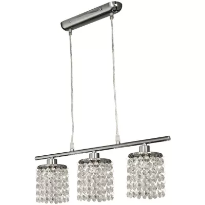 Art deco závěsné osvětlení ROYAL - 3xG9, 40W, chromované / čiré