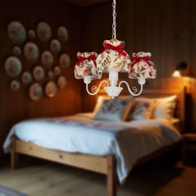 Provence závěsné osvětlení ROZANO - 3xE27, 40W, bílé / různobarevné