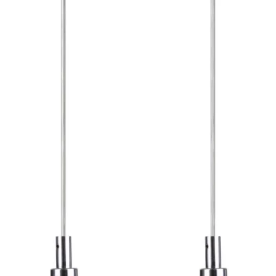 Moderní závěsné světlo nad jídelní stůl RUBIK - 2xG9, 20W, chromované / čiré