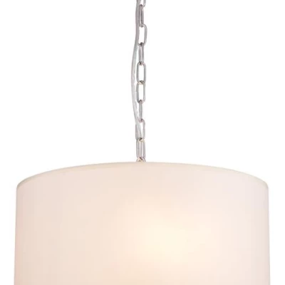 Moderní závěsné osvětlení RUTI - 3xE14, 40W, chromované / béžové