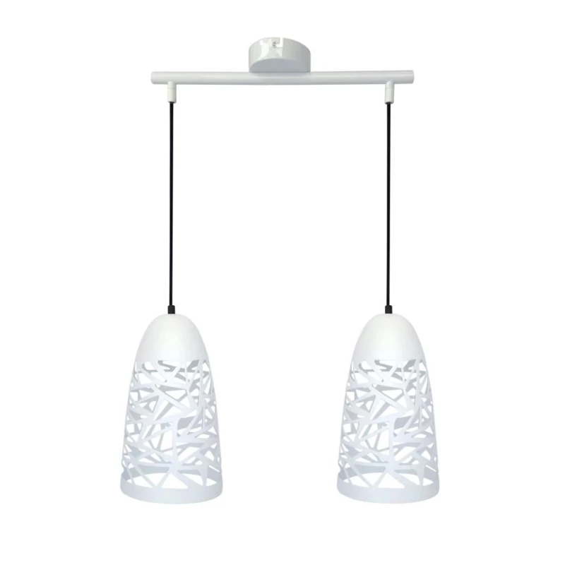 Moderní závěsné osvětlení SABRIN - 2xE27, 60W, bílé