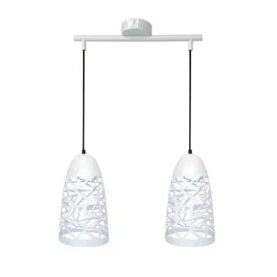 Moderní závěsné osvětlení SABRIN - 2xE27, 60W, bílé