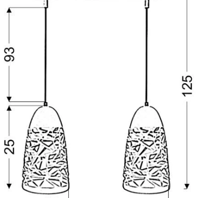 Moderní závěsné osvětlení SABRIN - 2xE27, 60W, bílé