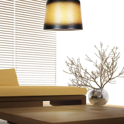 Moderní závěsné osvětlení SANDY - 1xE27, 60W, černé / hnědé