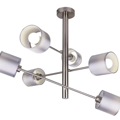 Moderní závěsné svítidlo SAX - 6xE14, 40W, stříbrné