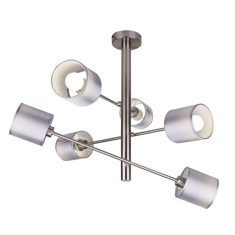 Moderní závěsné svítidlo SAX - 6xE14, 40W, stříbrné