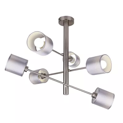 Moderní závěsné svítidlo SAX - 6xE14, 40W, stříbrné