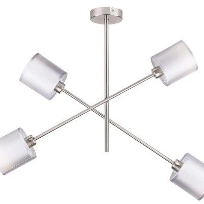 Moderní závěsné osvětlení SAX - 4xE14, 40W, stříbrné