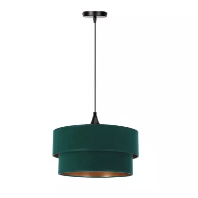Moderní závěsné osvětlení SCOPELLO - 1xE27, 60W, černé / zelené / zlaté