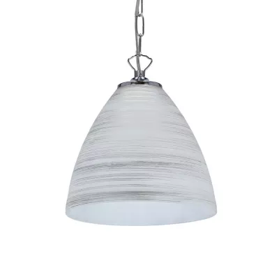 Závěsné moderní osvětlení SCORDIA - 1xE27, 60W, bílé / stříbrné