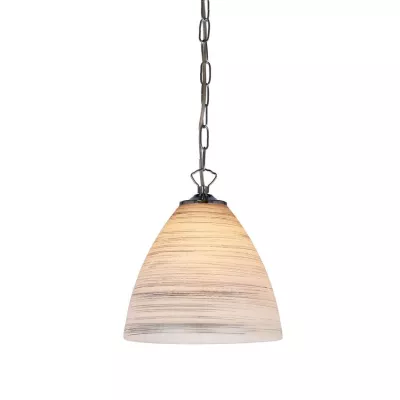 Závěsné moderní osvětlení SCORDIA - 1xE27, 60W, bílé / stříbrné