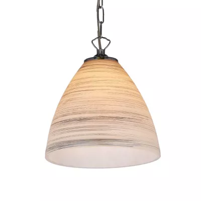 Závěsné moderní osvětlení SCORDIA - 1xE27, 60W, bílé / stříbrné