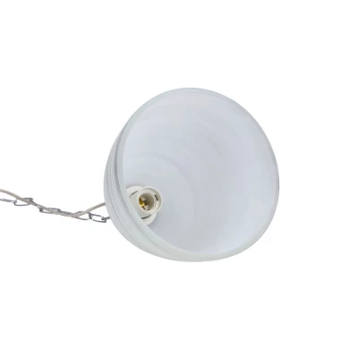 Závěsné moderní osvětlení SCORDIA - 1xE27, 60W, bílé / stříbrné