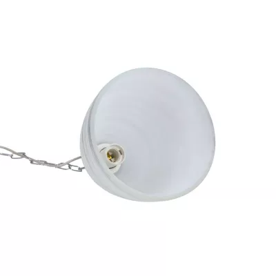 Závěsné moderní osvětlení SCORDIA - 1xE27, 60W, bílé / stříbrné