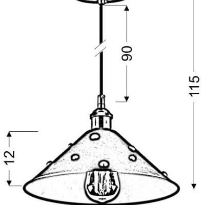 Závěsné retro osvětlení SCRIMI - 1xE27, 40W, černé