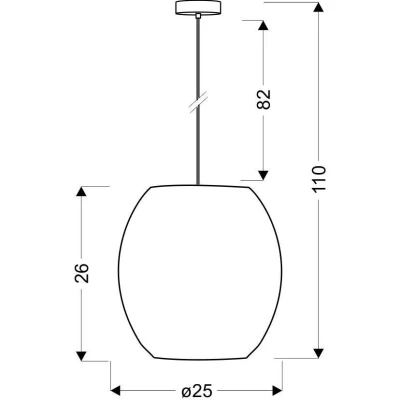 Designové závěsné osvětlení SELMA - 1xE27, 40W, oranžové