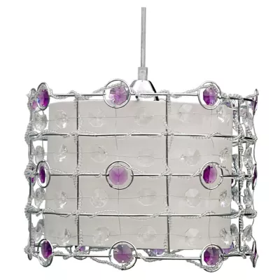 Moderní závěsné osvětlení SENECA - 1xE27, 40W, fialové