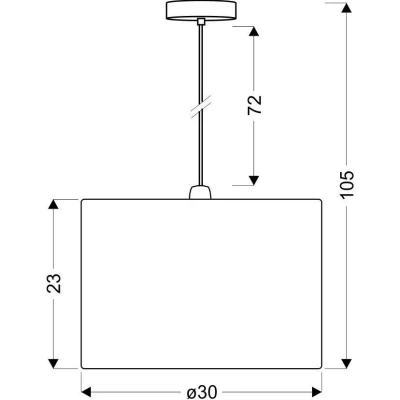 Moderní závěsné osvětlení SENECA - 1xE27, 40W, černé