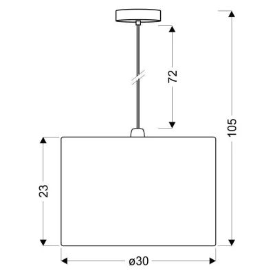 Moderní závěsné osvětlení SENECA - 1xE27, 40W, jantarové