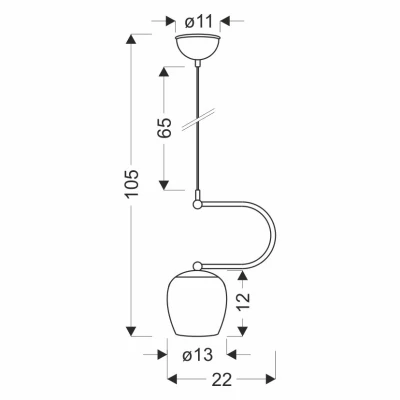 Rustikální závěsné svítidlo SERANO - 1xE27, 60W, patina / krémové