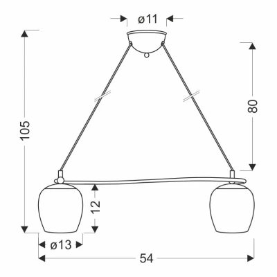 Rustikální závěsné světlo nad jídelní stůl SERANO - 2xE27, 60W, patina / bílé
