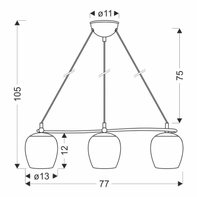 Rustikální závěsné světlo nad jídelní stůl SERANO - 3xE27, 60W, patina / bílé