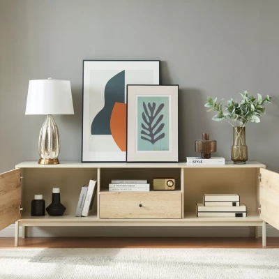 Televizní stolek DRAGAN - dub / krémový