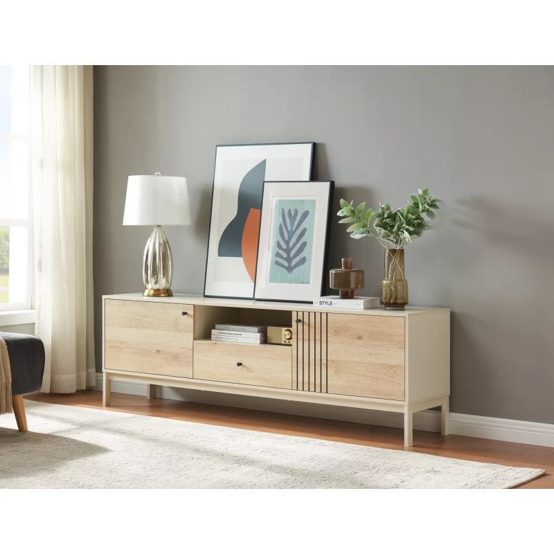 Televizní stolek DRAGAN - dub / krémový