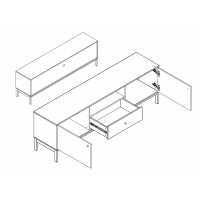 Televizní stolek DRAGAN - dub / krémový