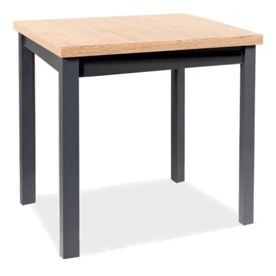 Rozkládací jídelní stůl 90(125)x65 ANTHONY - dub artisan / černý