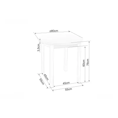 Kulatý jídelní stůl ANTHONY - dub cremona