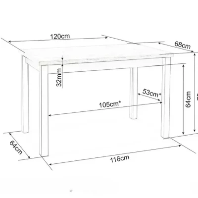 Jídelní stůl ANTHONY - dub cremona / kašmír
