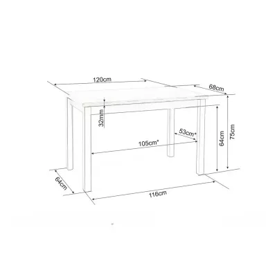 Jídelní stůl ANTHONY - dub cremona / kašmír