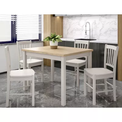 Čtvercový jídelní stůl ANTHONY - dub cremona / kašmír