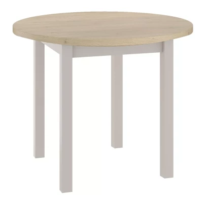 Kulatý jídelní stůl ANTHONY - dub cremona / kašmír