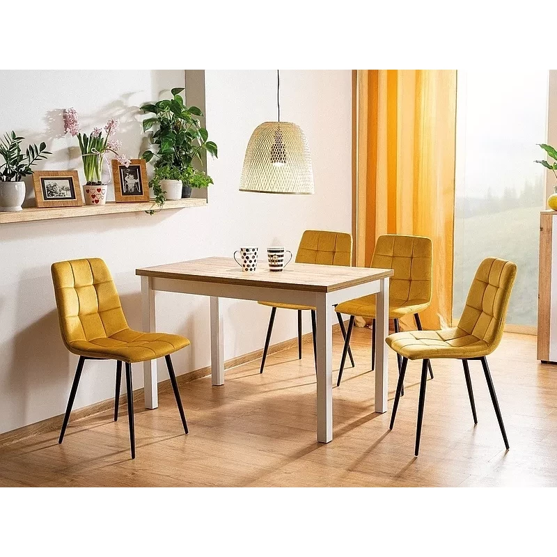 Rozkládací jídelní stůl 120(160)x68 ANTHONY - dub lancelot / bílý