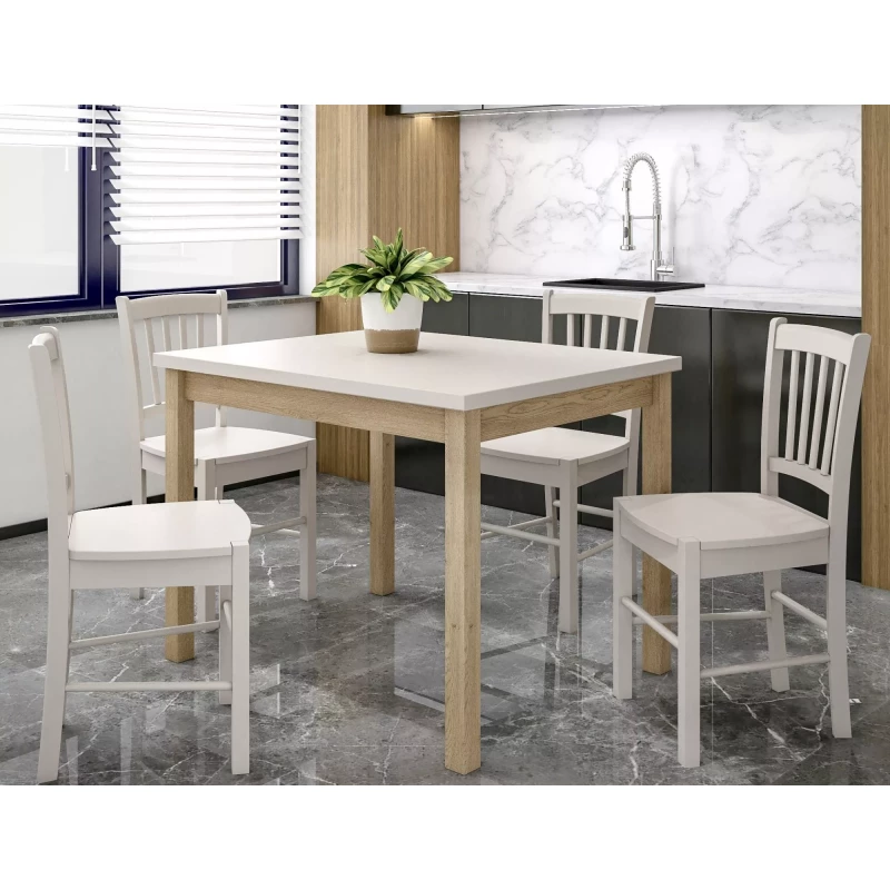 Malý jídelní stůl ANTHONY - kašmír / dub cremona