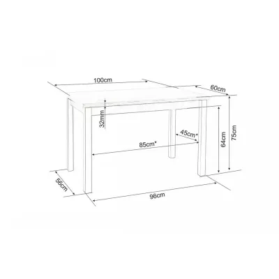 Malý jídelní stůl ANTHONY - kašmír / dub cremona