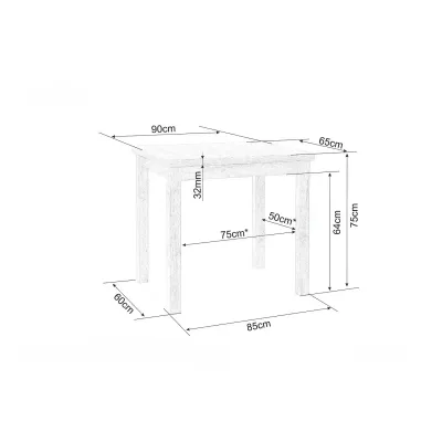 Kuchyňský stůl ANTHONY - kašmír / dub cremona