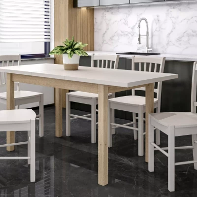 Rozkládací jídelní stůl 90(125)x65 ANTHONY - kašmír / dub cremona