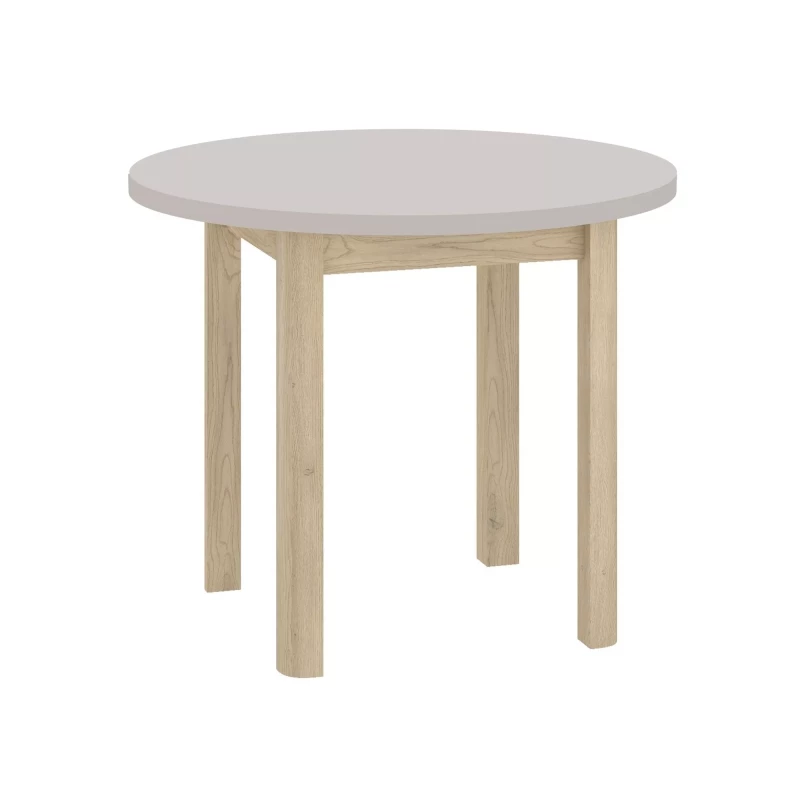 Kulatý jídelní stůl ANTHONY - kašmír / dub cremona