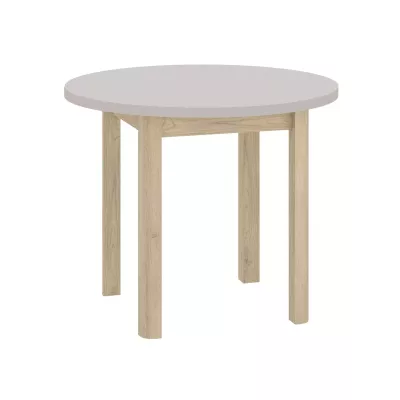 Kulatý jídelní stůl ANTHONY - kašmír / dub cremona