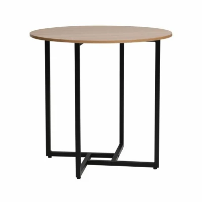 Malý kulatý jídelní stůl PALMIRO - dub / černý