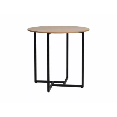 Malý kulatý jídelní stůl PALMIRO - dub / černý