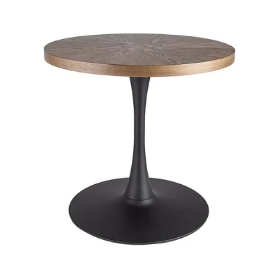 Malý kulatý jídelní stůl EDIN - ořech / černý